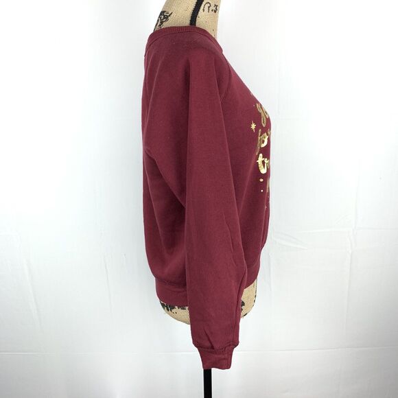 Harry Potter NWOT "I don't go looking for trouble" Maroon Sweater Size XS - Picture 3 of 10